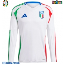 Camisa de Futebol Itália Equipamento Secundário Europeu 2024 Manga Comprida